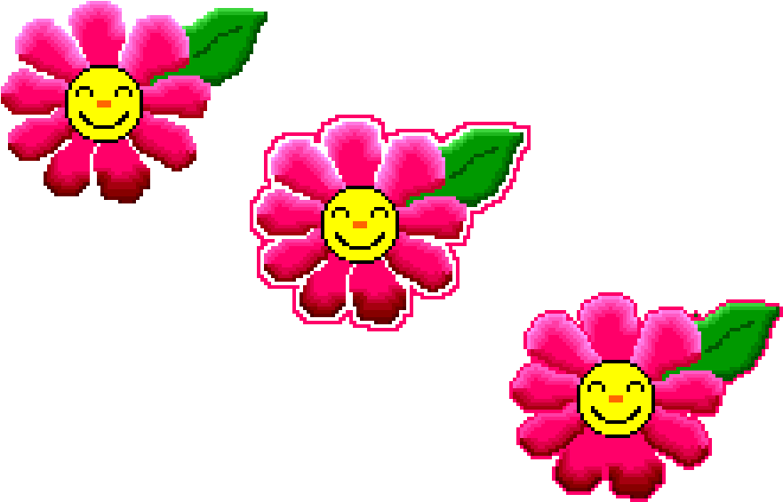 Happy Smiley Face Flowers 3 Sprite for Scratch