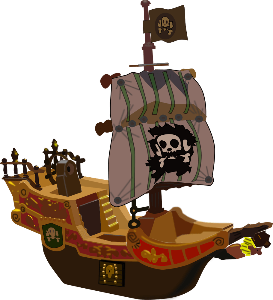 Pirate Ship Royalty Cartoon Pirate Sprite for Scratch