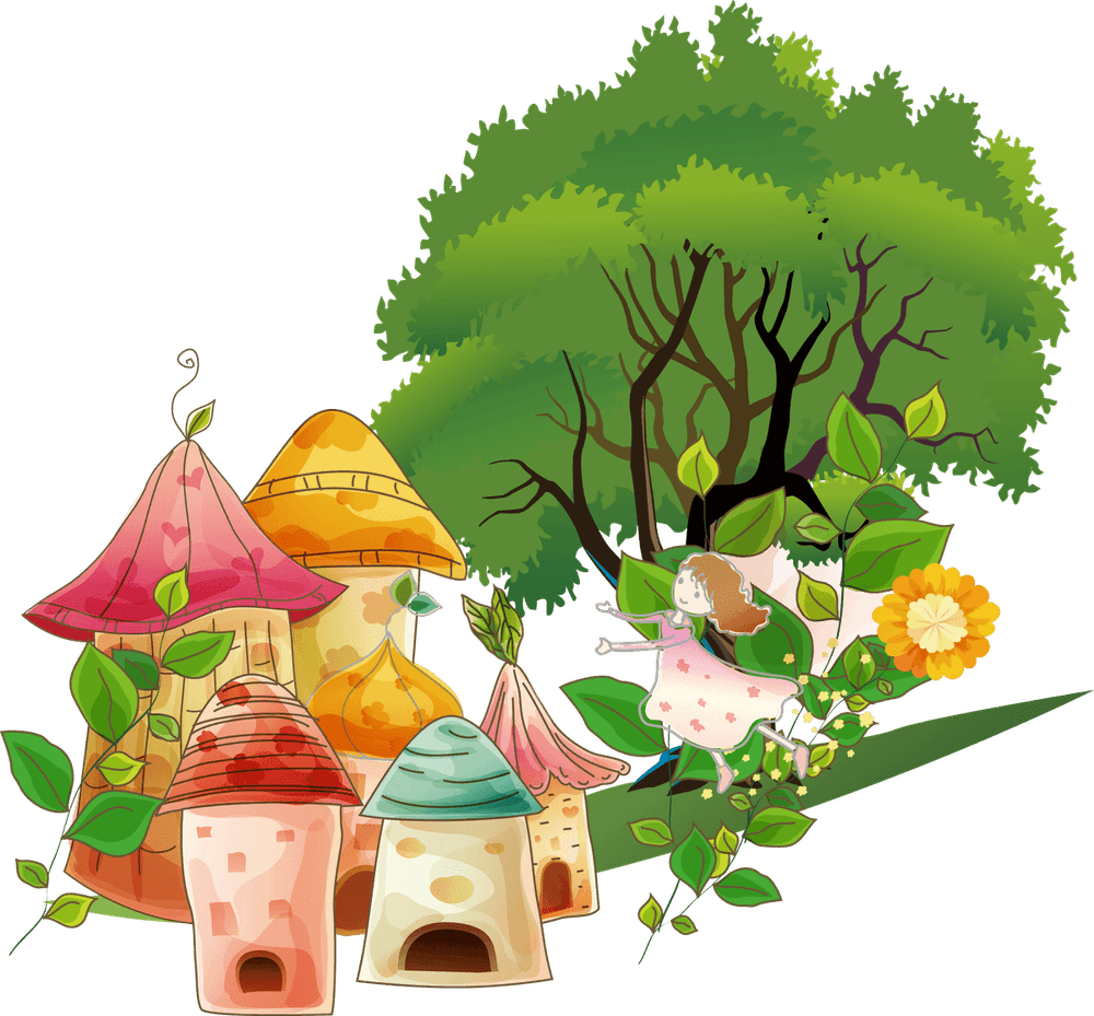 Tree Cartoon House Sprite for Scratch - Free SVG Download